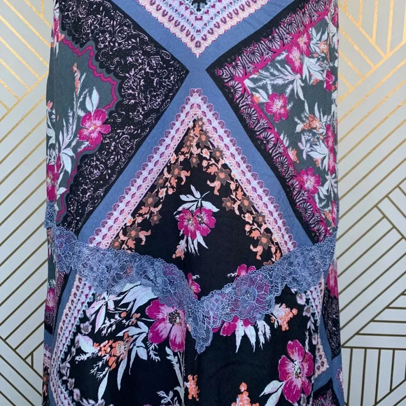 Free People‎ Stevie Floral Lace Trim Maxi Dress - Picture 4 of 12